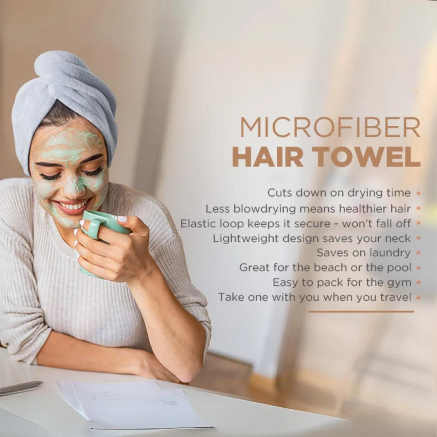 Serviette à cheveux en microfibre